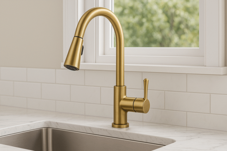 Best Pull-Out Kitchen Faucet with Spray — Brass Finish, Single Hole Installation