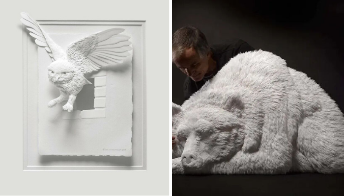 49 Stunning Paper Sculptures by Calvin Nicholls That Seem to Breathe Life