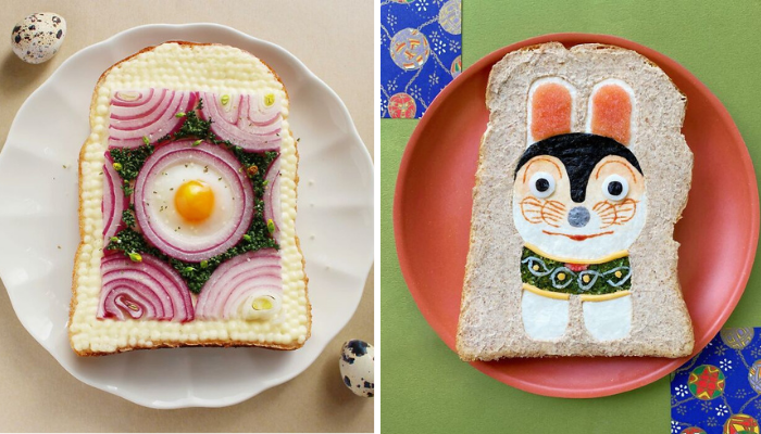 50 Whimsical Toast Art Creations by a Japanese Artist (Fresh Designs)
